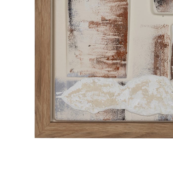 Decoração de pintura em relevo de madeira 93 x 3 x 93 cm