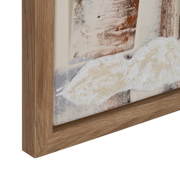 Decoração de pintura em relevo de madeira 93 x 3 x 93 cm