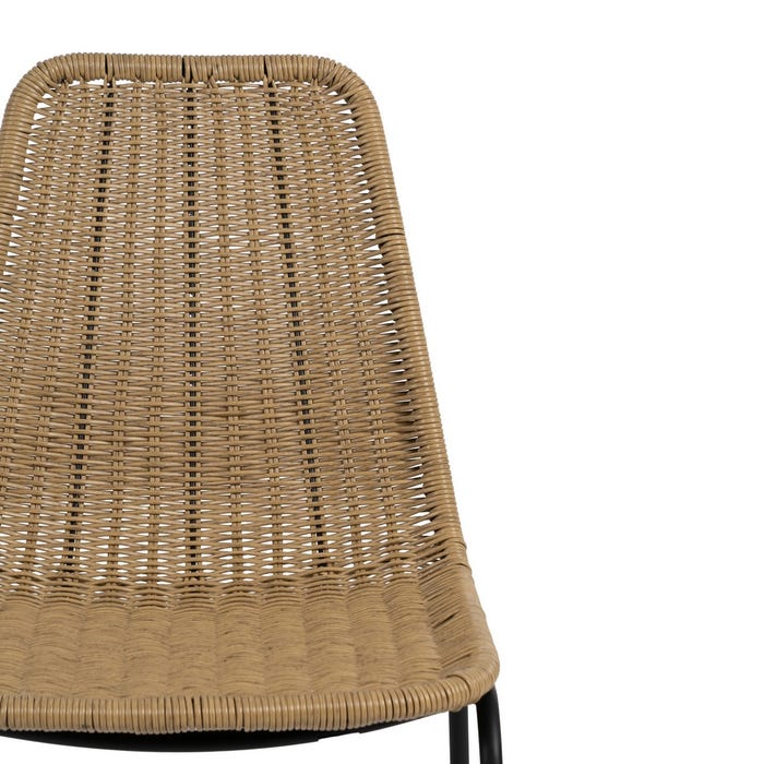 Cadeira de exterior em aço Pe-Steel natural 49 x 62 x 83 cm