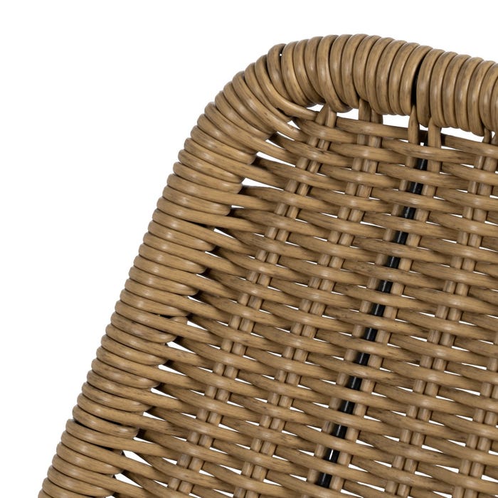 Cadeira de exterior em aço Pe-Steel natural 49 x 62 x 83 cm