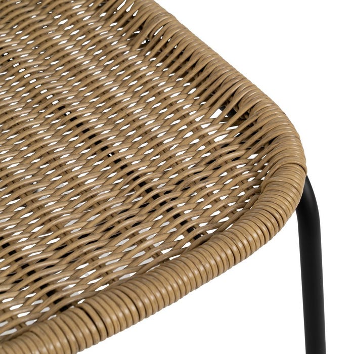 Cadeira de exterior em aço Pe-Steel natural 49 x 62 x 83 cm