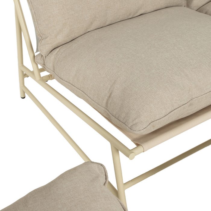 Conjunto de jardim externo de aço bege 1 cm