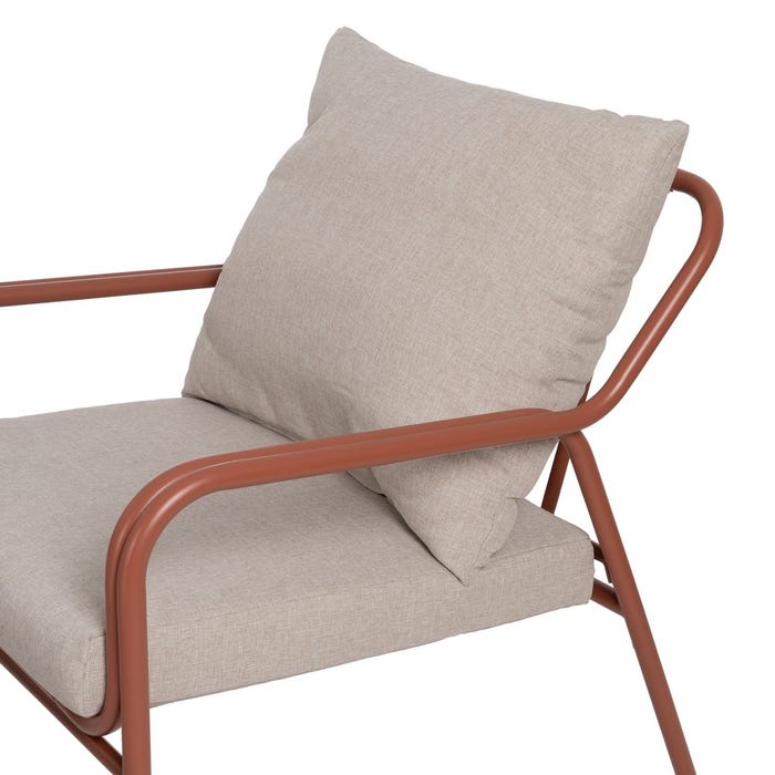 Conjunto de jardim externo de aço terracota 1 cm
