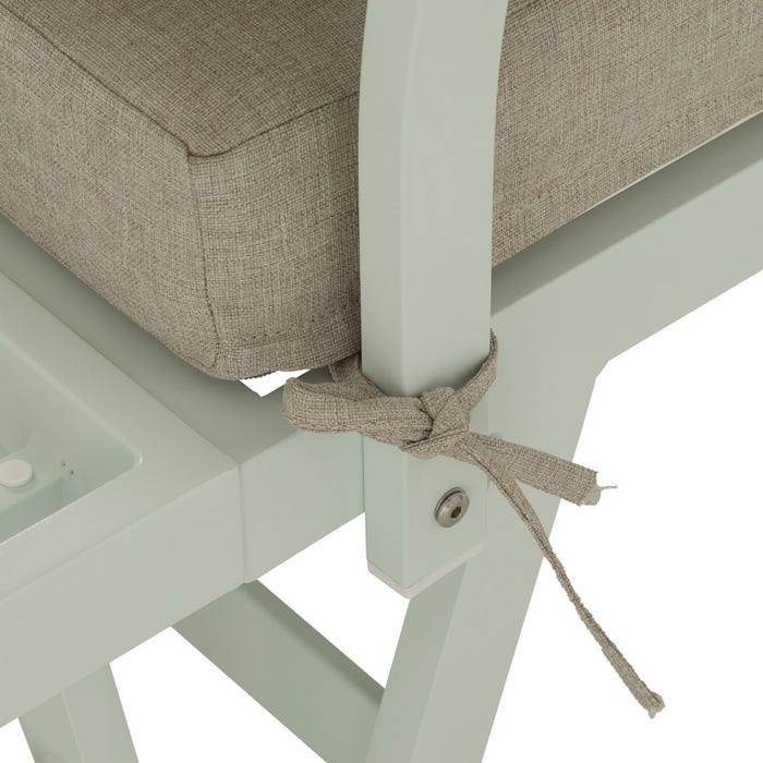 Conjunto Jardín Beige-Blanco Aluminio 1 Cm