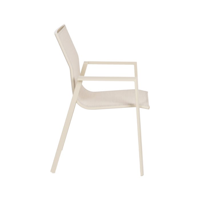 Cadeira de exterior em alumínio-têxtil 57 x 62,50 x 88 cm