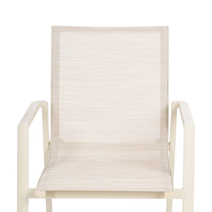 Cadeira de exterior em alumínio-têxtil 57 x 62,50 x 88 cm