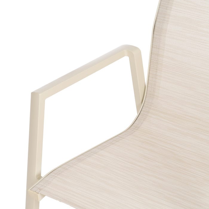 Cadeira de exterior em alumínio-têxtil 57 x 62,50 x 88 cm