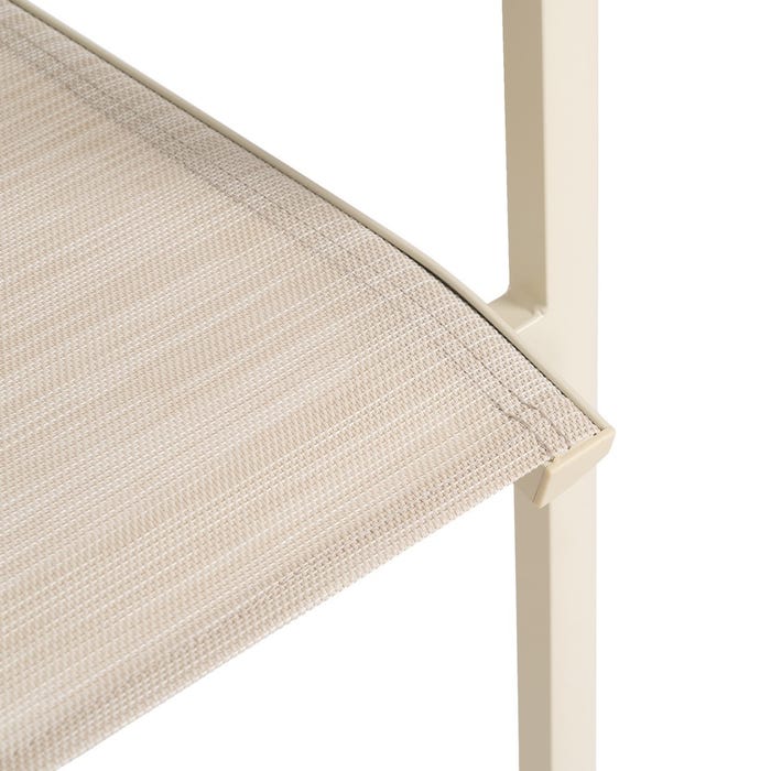 Cadeira de exterior em alumínio-têxtil 57 x 62,50 x 88 cm