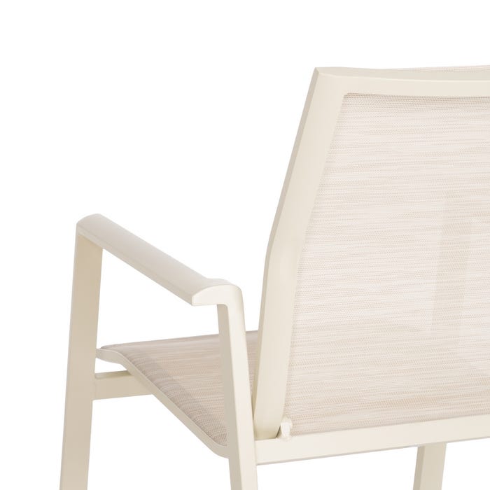 Cadeira de exterior em alumínio-têxtil 57 x 62,50 x 88 cm