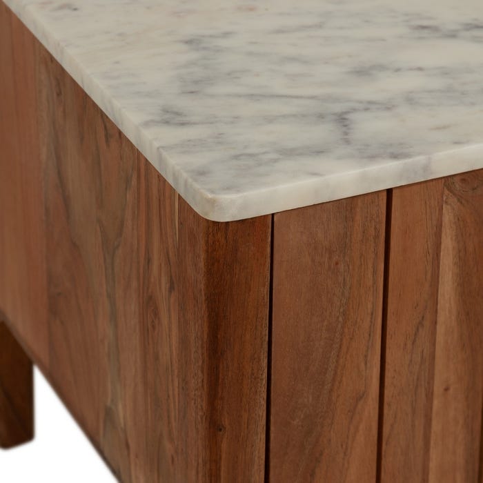 Mueble Tv Natural Acacia Salón 141 X 41 X 45 Cm