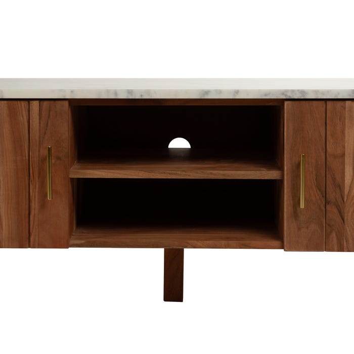 Mueble Tv Natural Acacia Salón 141 X 41 X 45 Cm
