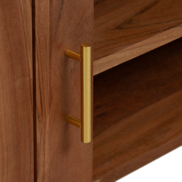 Mueble Tv Natural Acacia Salón 141 X 41 X 45 Cm