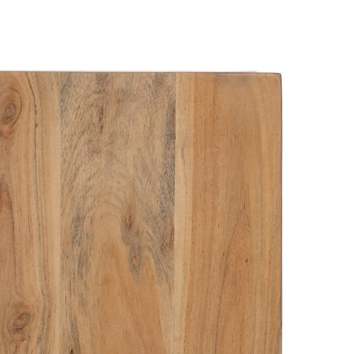 Mueble Tv Natural Madera De Acacia Salón 200 X 40 X 50 Cm