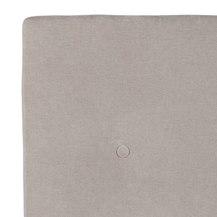 Cabeceira de tecido creme para quarto 100 x 8 x 125 cm
