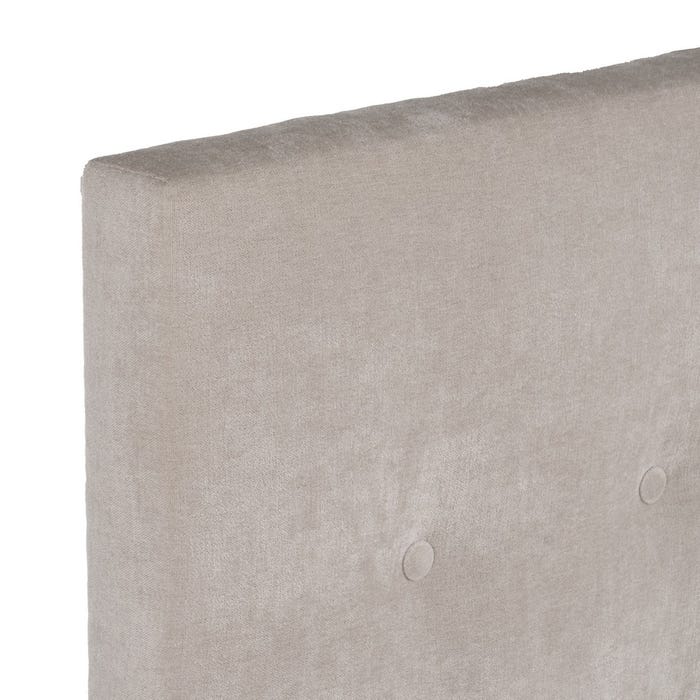 Cabeceira de tecido creme para quarto 100 x 8 x 125 cm