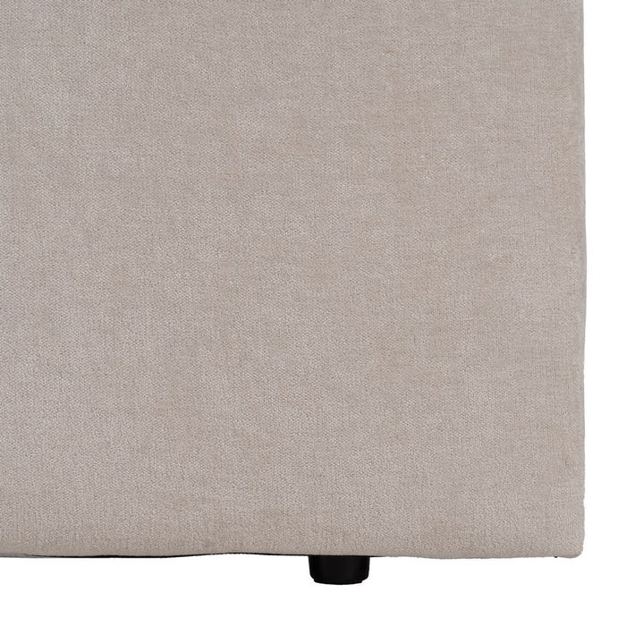 Cabeceira de tecido creme para quarto 100 x 8 x 125 cm