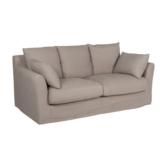 Beige Fabric Living Room Sofa 200 X 102 X 100 Cm