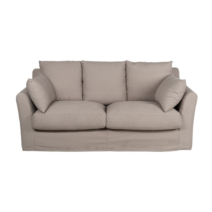 Beige Fabric Living Room Sofa 200 X 102 X 100 Cm