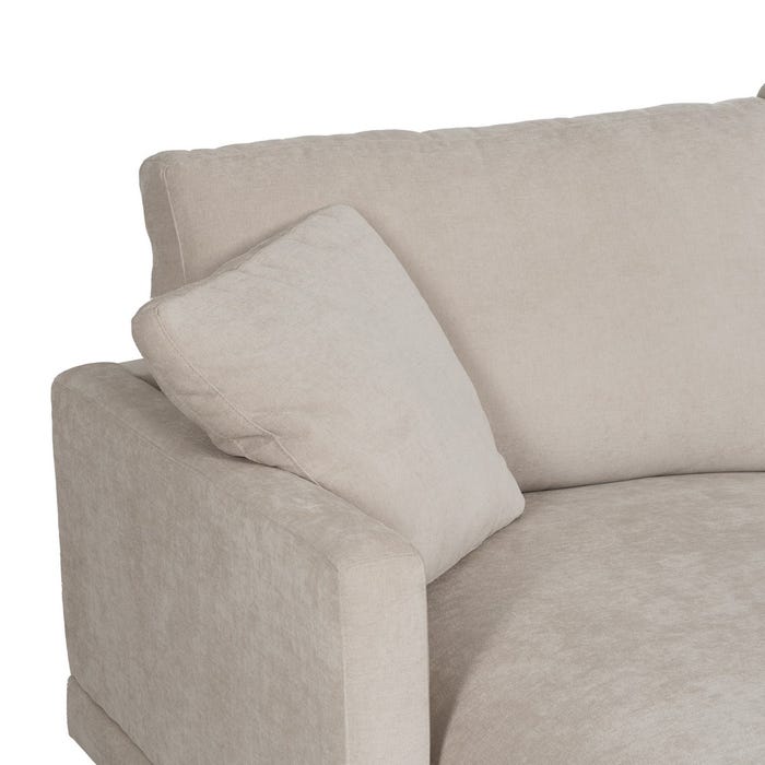 Sofá Chaise Longue Izquierda Crema 290 X 160 X 95 Cm