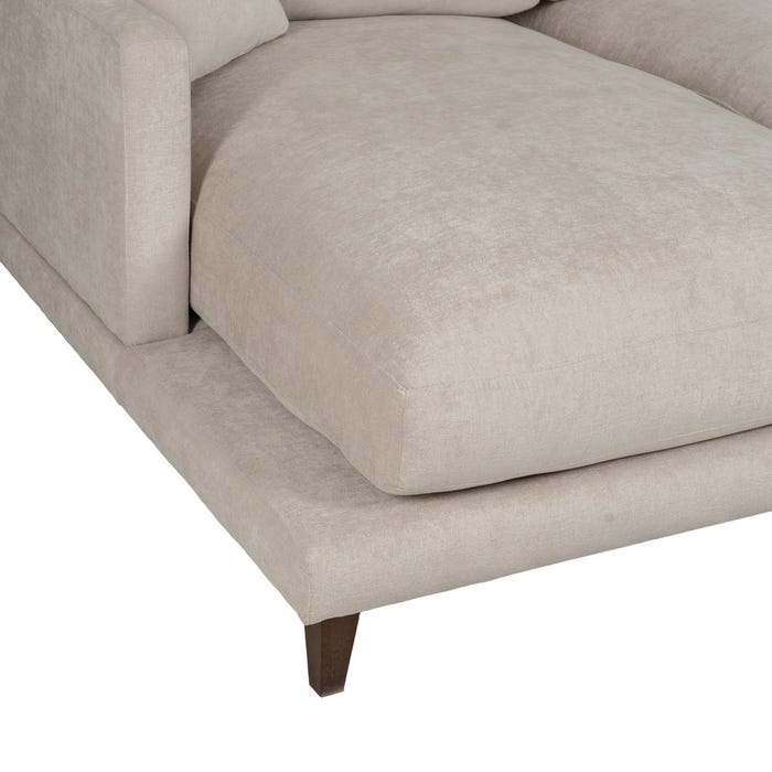 Sofá Chaise Longue Izquierda Crema 290 X 160 X 95 Cm