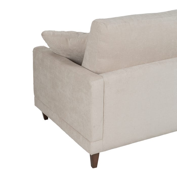 Sofá Chaise Longue Izquierda Crema 290 X 160 X 95 Cm