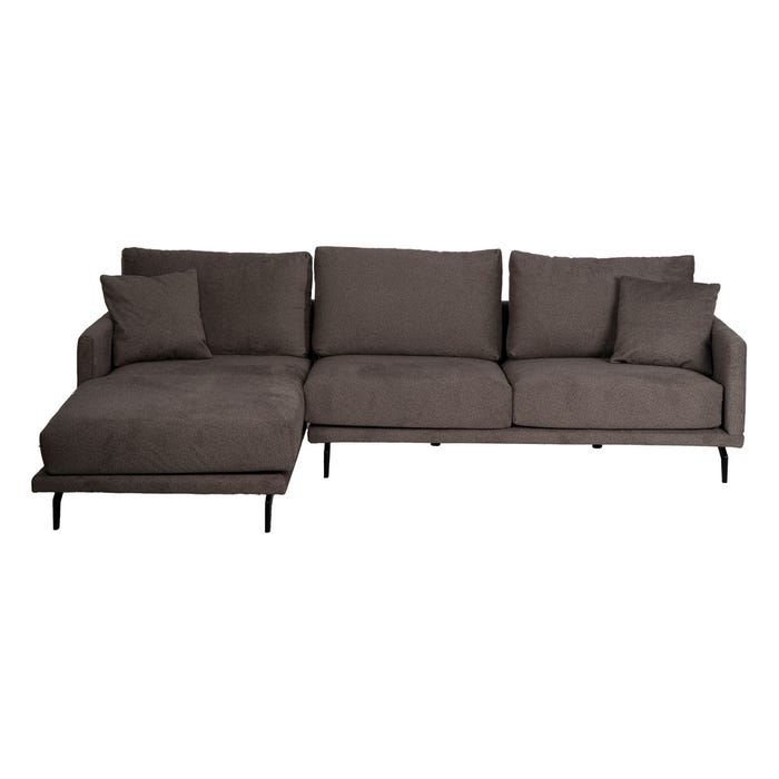 Sofá Chaise Longue Taupe Esquerdo 284 X 173 X 100 Cm
