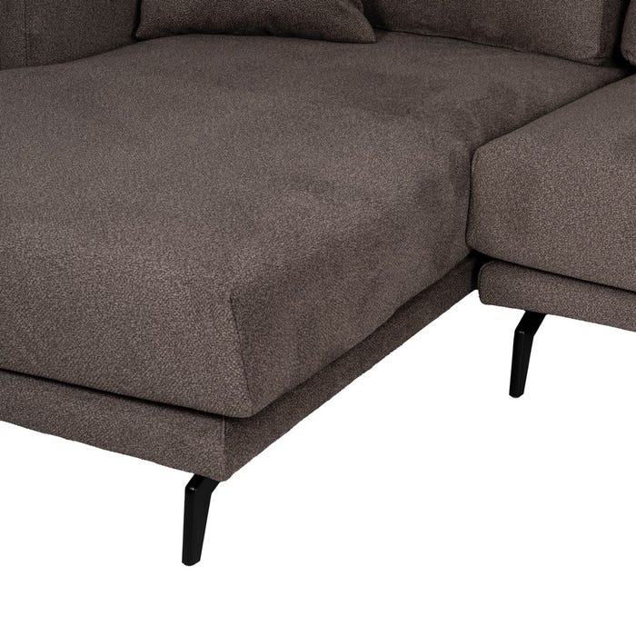 Sofá Chaise Longue Taupe Esquerdo 284 X 173 X 100 Cm