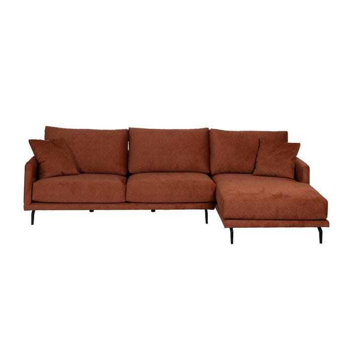 Sofá Chaise Longue Derecha Teja Tejido 284 X 173 X 100 Cm