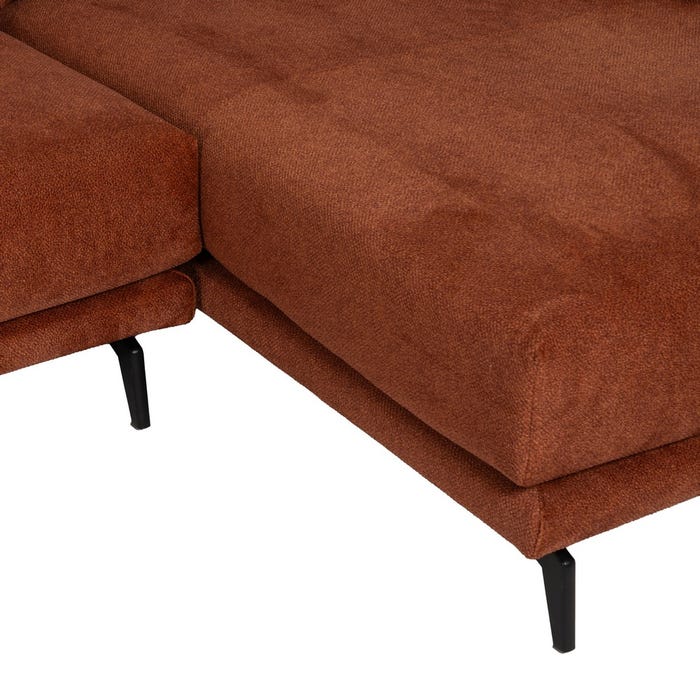 Sofá Chaise Longue Derecha Teja Tejido 284 X 173 X 100 Cm