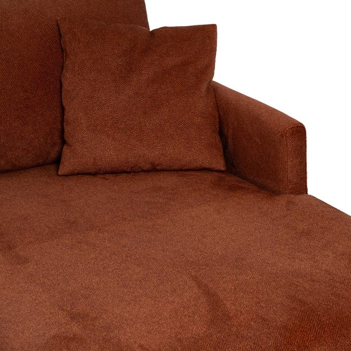 Sofá Chaise Longue Derecha Teja Tejido 284 X 173 X 100 Cm