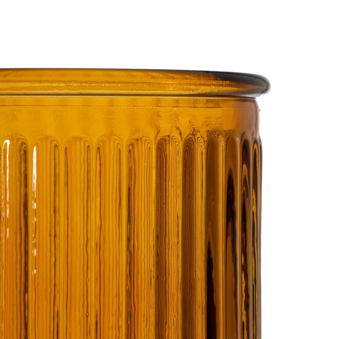 Vaso Laranja Vidro Reciclado We Care 15 x 15 x 20 cm