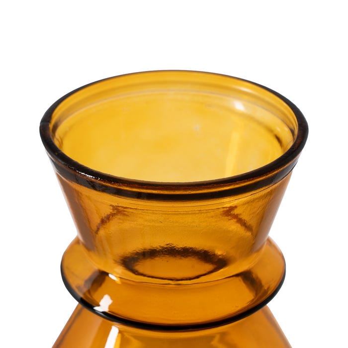 Vaso Laranja Vidro Reciclado We Care 16 x 16 x 25 cm