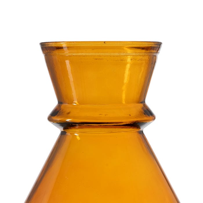 Vaso Laranja Vidro Reciclado We Care 16 x 16 x 25 cm