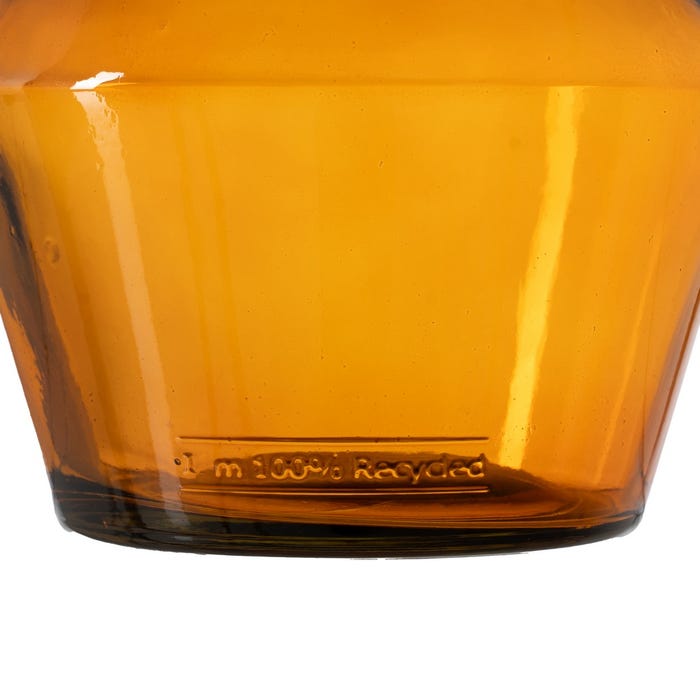 Vaso Laranja Vidro Reciclado We Care 16 x 16 x 25 cm