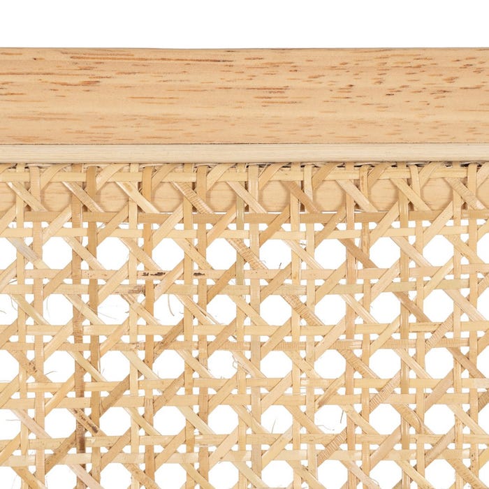 Cadeira de sala de estar em madeira natural e rattan 46 x 53 x 82,50 cm