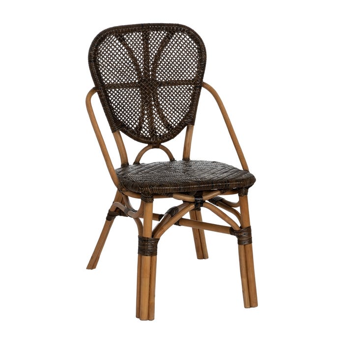 Natural-Black Wood Chair 50 X 57 X 91 Cm