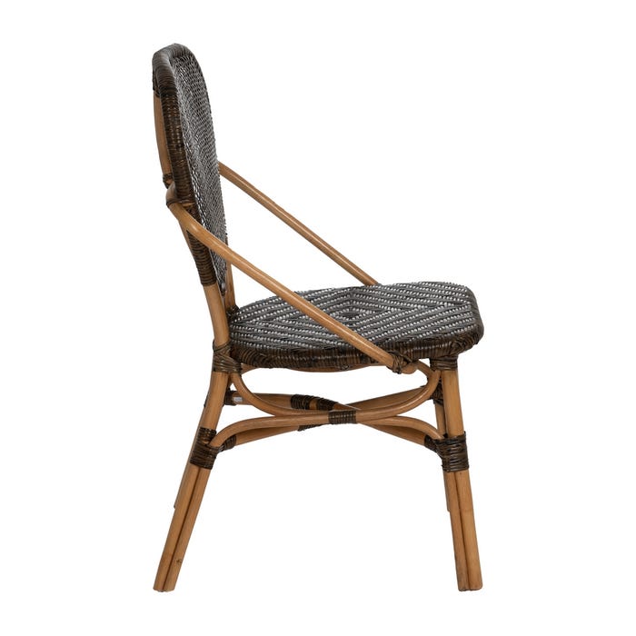 Natural-Black Wood Chair 50 X 57 X 91 Cm