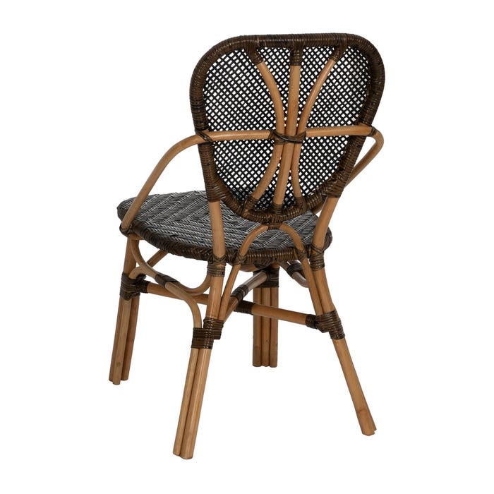 Natural-Black Wood Chair 50 X 57 X 91 Cm