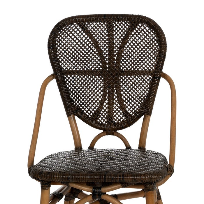 Natural-Black Wood Chair 50 X 57 X 91 Cm