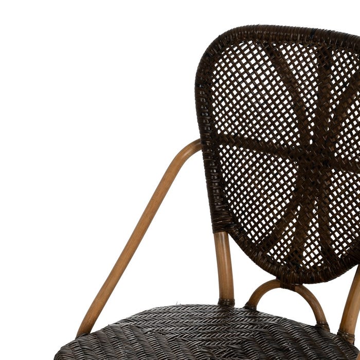 Natural-Black Wood Chair 50 X 57 X 91 Cm