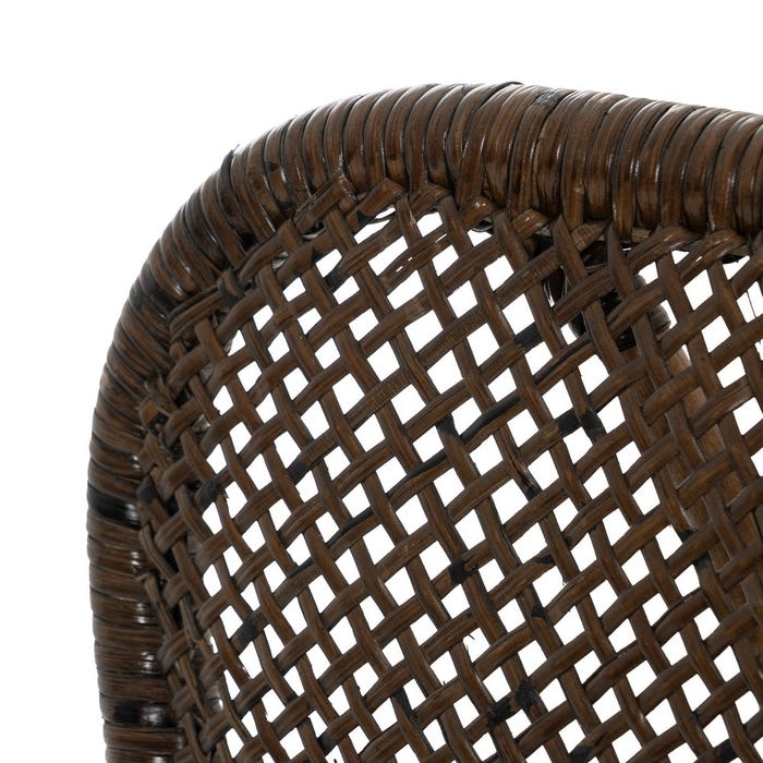 Natural-Black Wood Chair 50 X 57 X 91 Cm