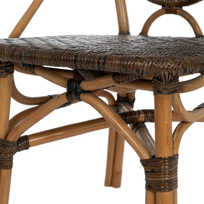 Natural-Black Wood Chair 50 X 57 X 91 Cm