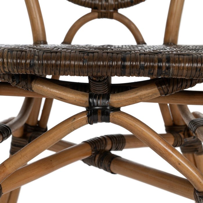 Natural-Black Wood Chair 50 X 57 X 91 Cm