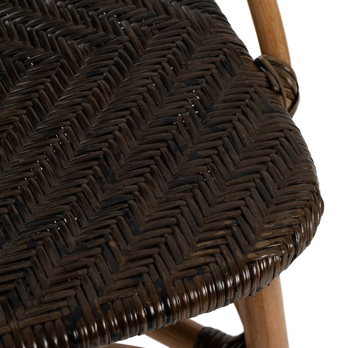 Natural-Black Wood Chair 50 X 57 X 91 Cm