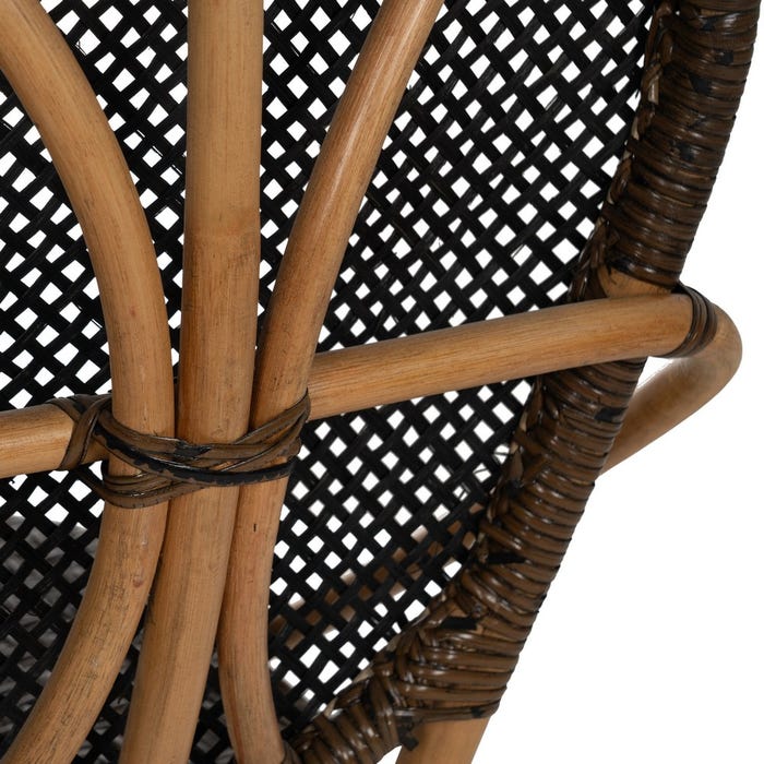 Natural-Black Wood Chair 50 X 57 X 91 Cm
