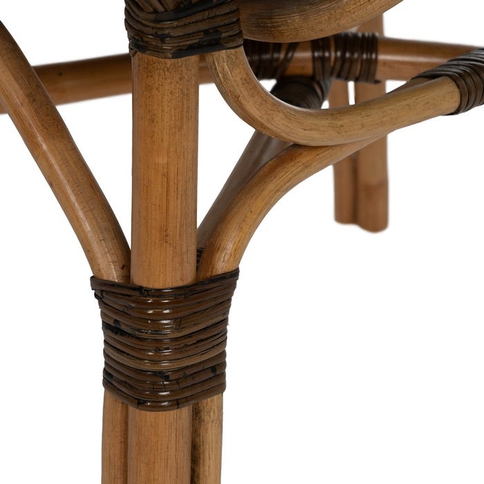 Natural-Black Wood Chair 50 X 57 X 91 Cm