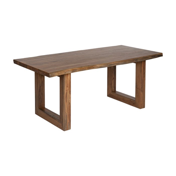 Mesa Comedor Marrón Madera De Acacia 180 X 90 X 77 Cm