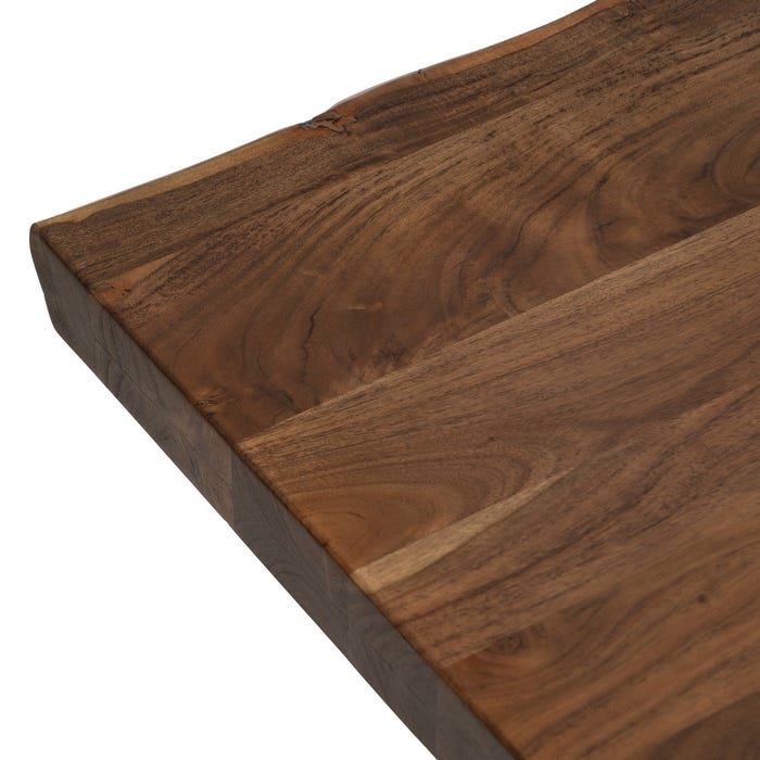 Mesa de Jantar em Madeira de Acácia Marrom 180 x 90 x 77 cm
