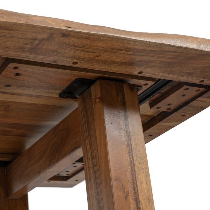 Mesa de Jantar em Madeira de Acácia Marrom 180 x 90 x 77 cm