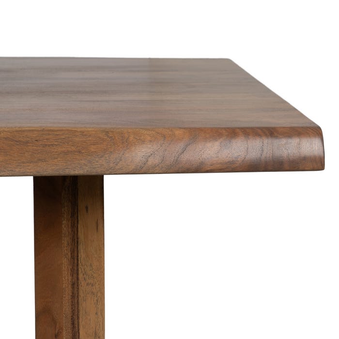 Mesa de Jantar em Madeira de Acácia Marrom 240 x 100 x 76 cm